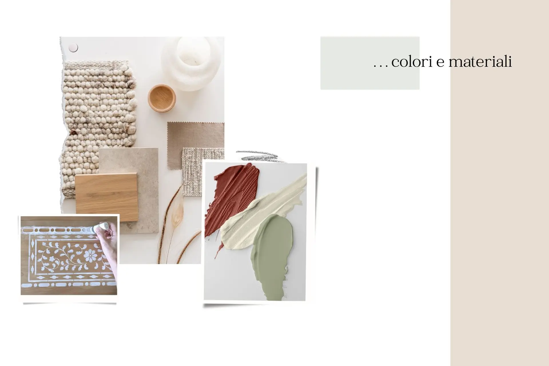 colori e materiali progetto di relooking